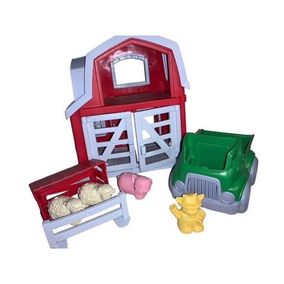 Green Toys Other - Green Toys Barn Farm Playset Lambs, Pig, Farmer